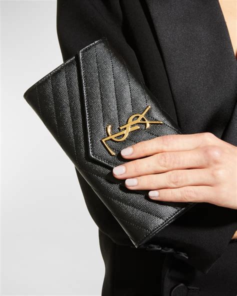 ysl large monogram flap wallet|YSL wallet woman.